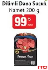 NAMET DİLİMLİ DANA SUCUK 200 G